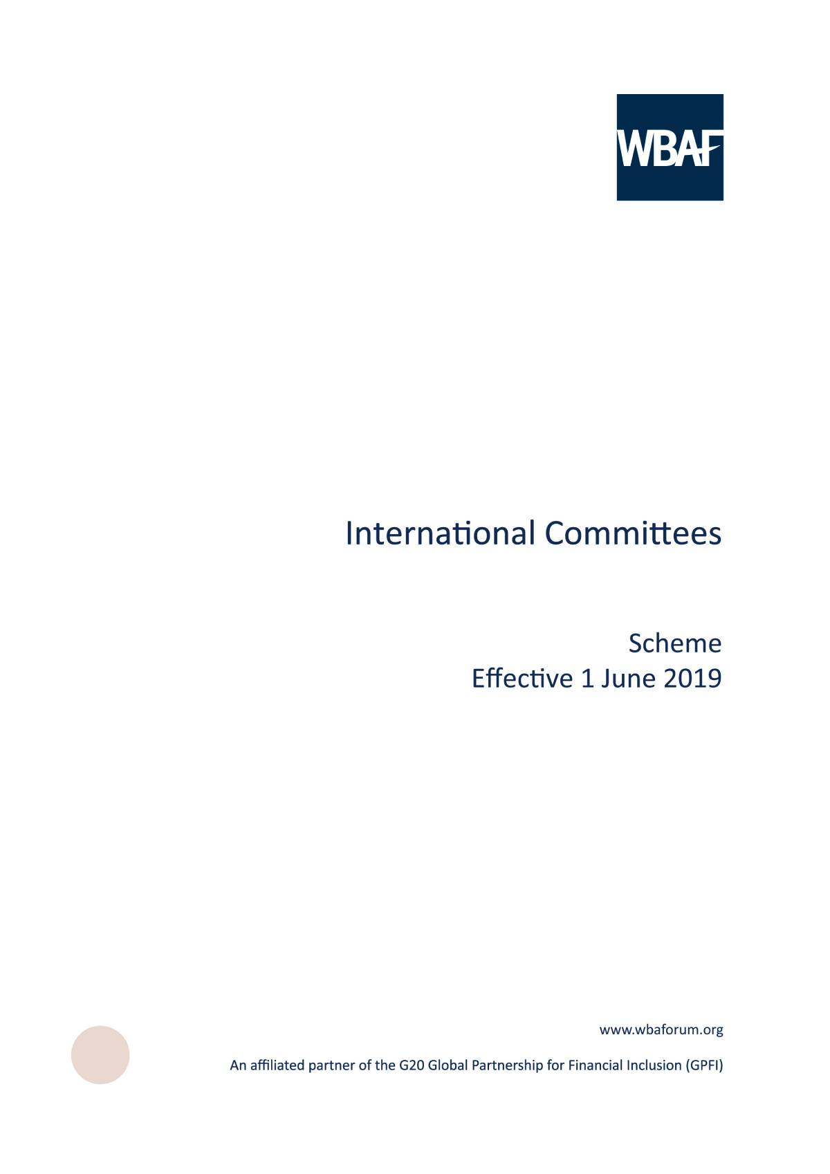 International Committees - Scheme